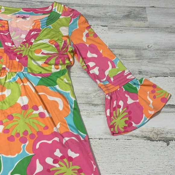 Lilly Pulitzer Silk Blend Floral Dress Size XS - Picture 4 of 11